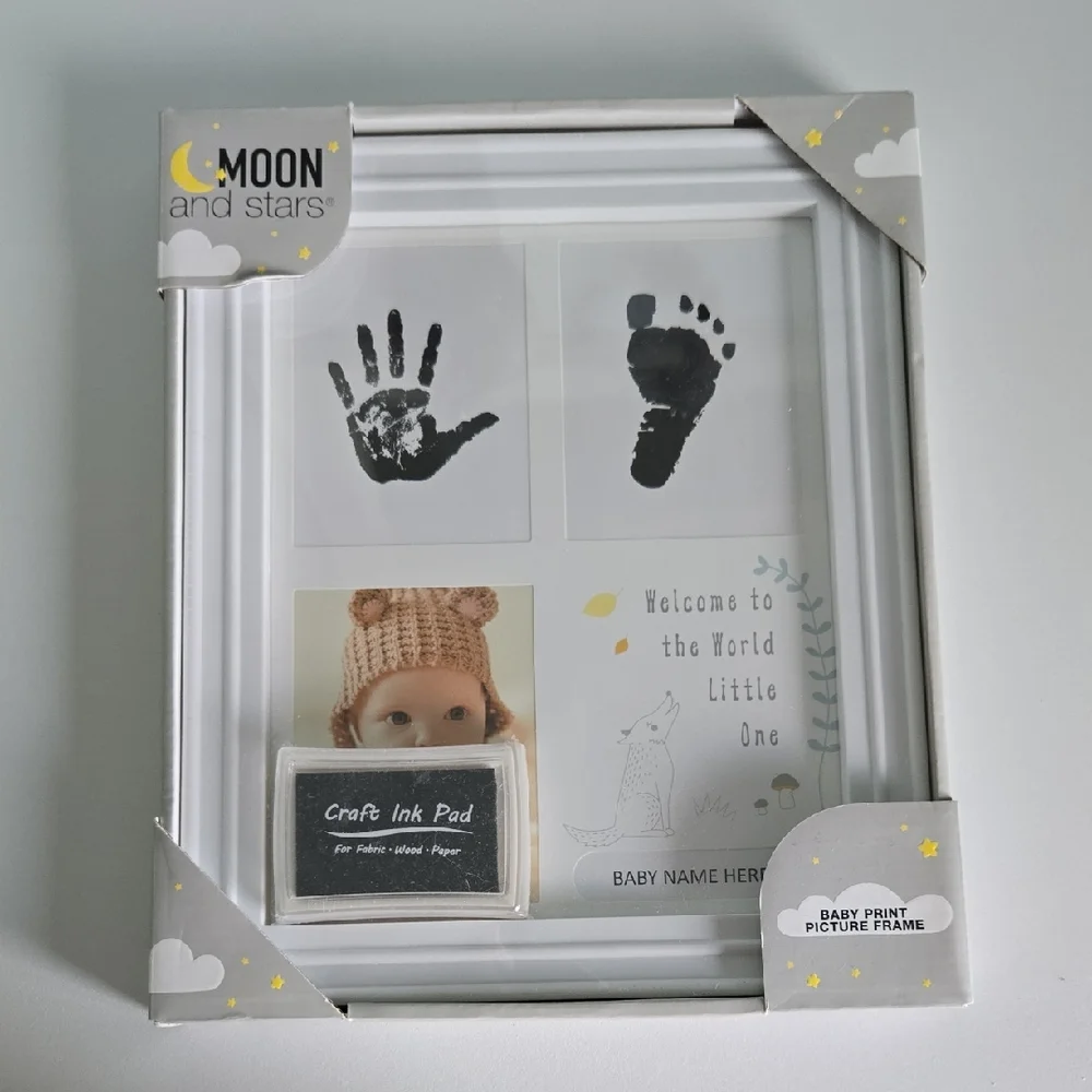 Baby Print Picture Frame - White - Picture 1 of 3